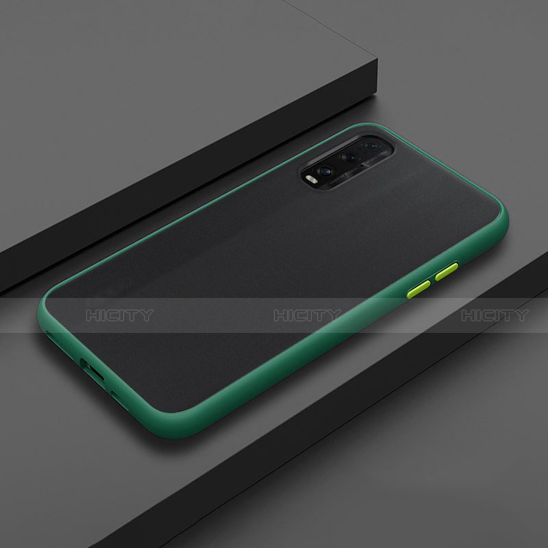 Coque Rebord Contour Silicone et Vitre Transparente Miroir Housse Etui H02 pour Oppo Find X2 Vert Plus