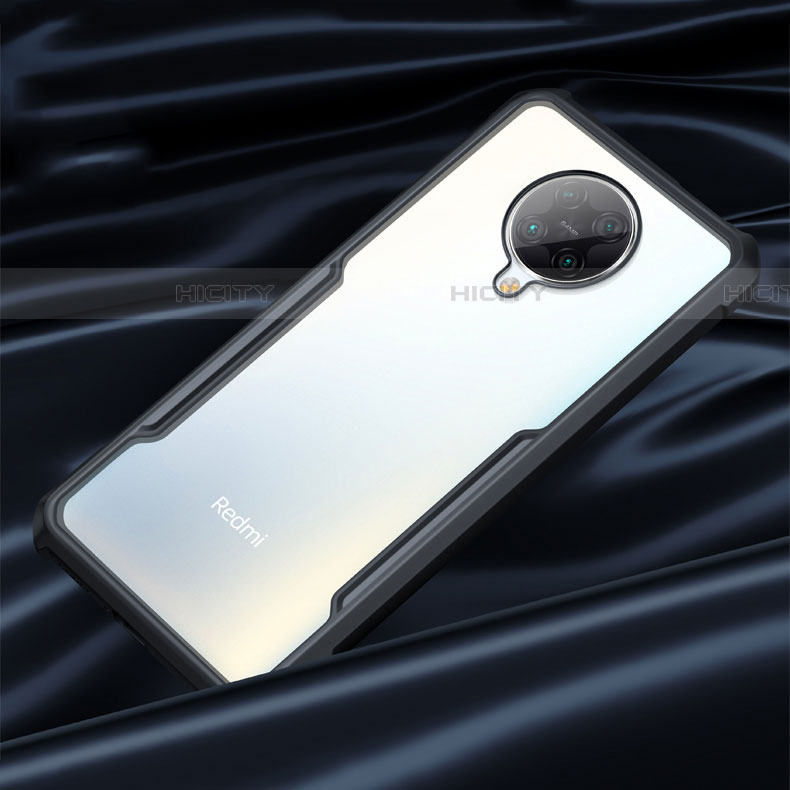 Coque Rebord Contour Silicone et Vitre Transparente Miroir Housse Etui H02 pour Xiaomi Redmi K30 Pro 5G Noir Plus
