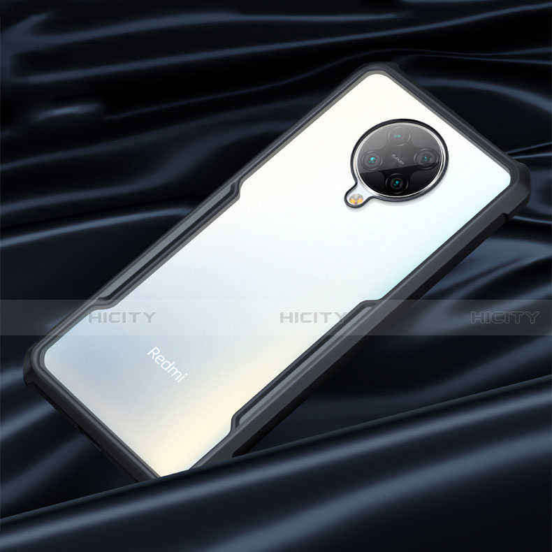 Coque Rebord Contour Silicone et Vitre Transparente Miroir Housse Etui H02 pour Xiaomi Redmi K30 Pro Zoom Noir Plus
