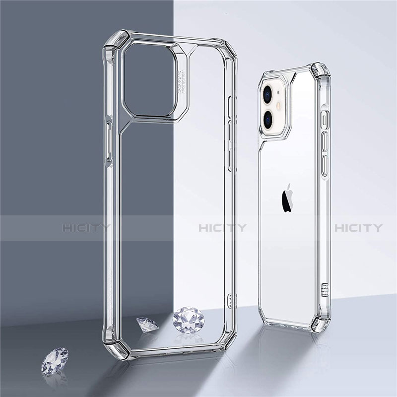 Coque Rebord Contour Silicone et Vitre Transparente Miroir Housse Etui H04 pour Apple iPhone 12 Mini Plus