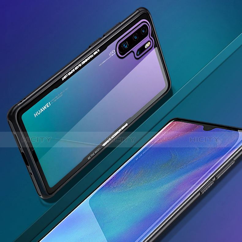 Coque Rebord Contour Silicone et Vitre Transparente Miroir Housse Etui M01 pour Huawei P30 Pro New Edition Plus