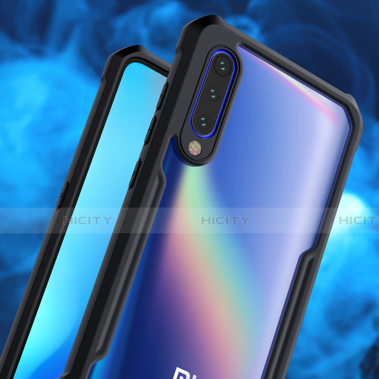 Coque Rebord Contour Silicone et Vitre Transparente Miroir Housse Etui M02 pour Xiaomi Mi 9 Plus