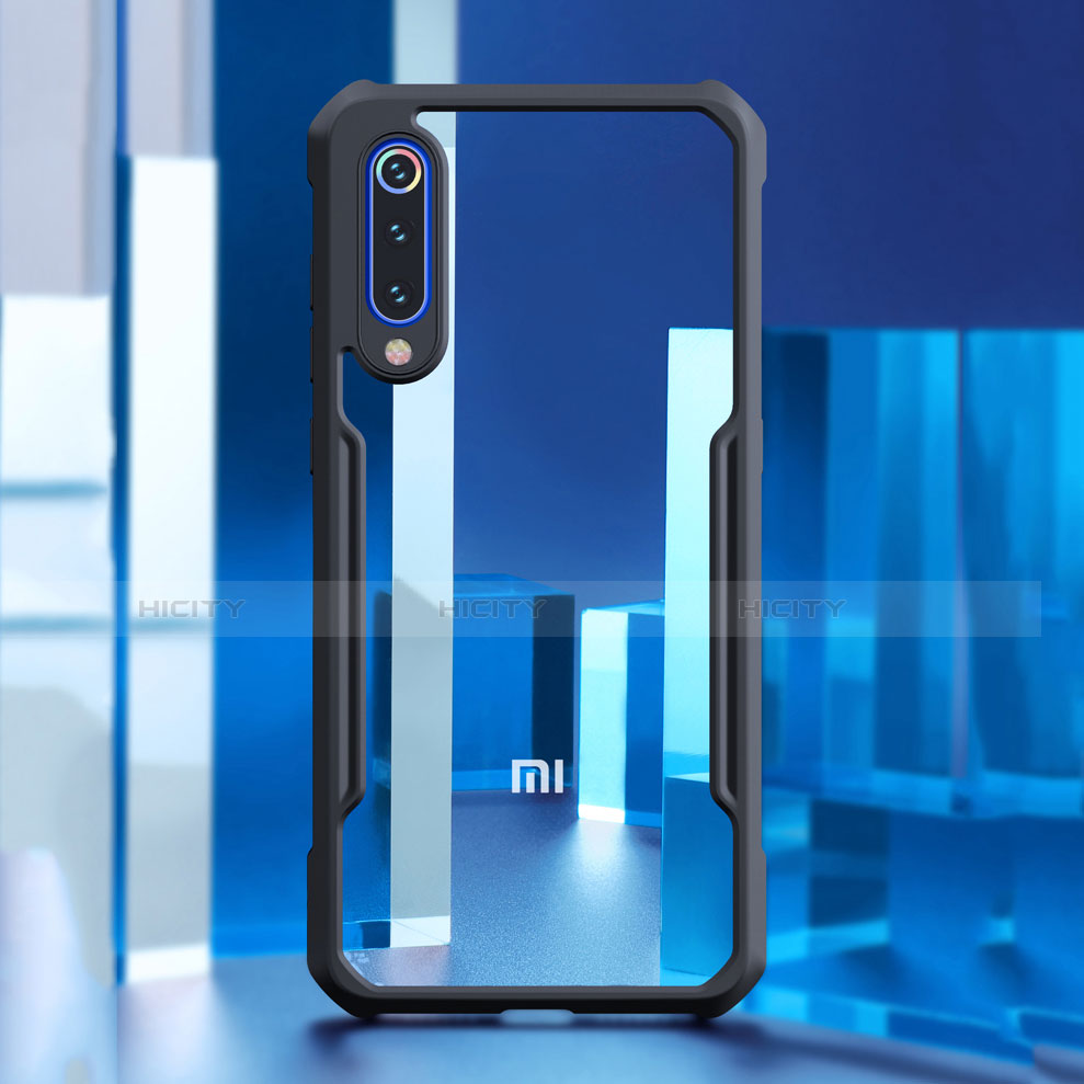 Coque Rebord Contour Silicone et Vitre Transparente Miroir Housse Etui M02 pour Xiaomi Mi 9 Pro Plus