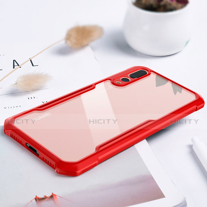 Coque Rebord Contour Silicone et Vitre Transparente Miroir Housse Etui M03 pour Huawei P20 Pro Plus