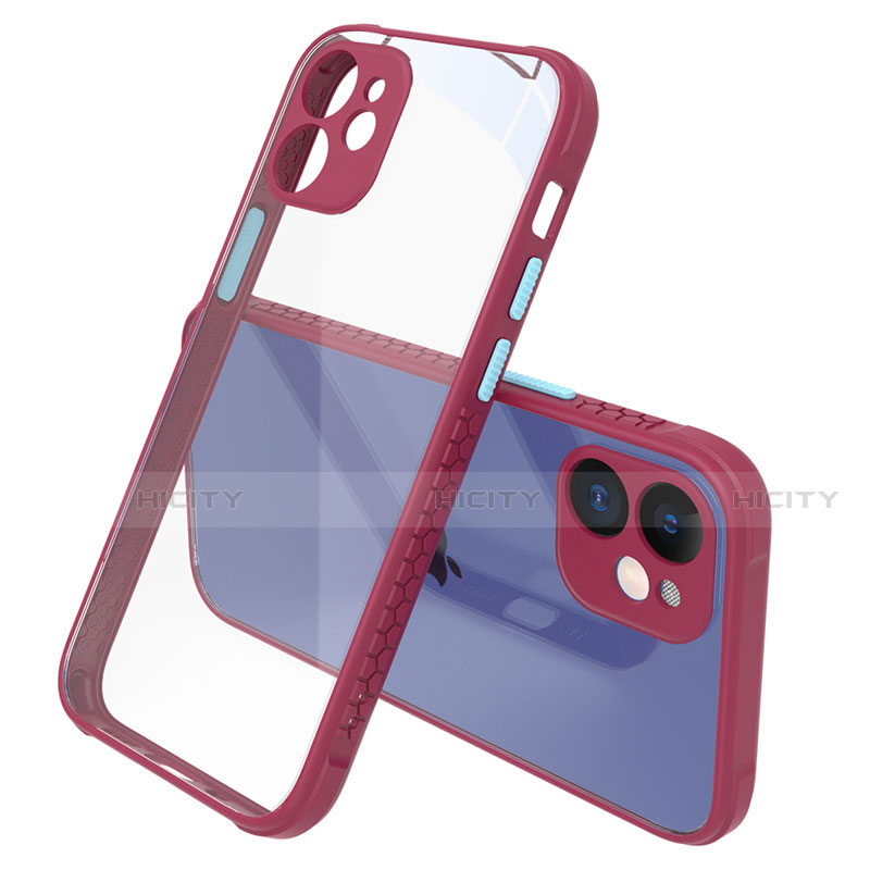 Coque Rebord Contour Silicone et Vitre Transparente Miroir Housse Etui M05 pour Apple iPhone 12 Mini Plus