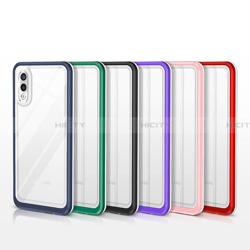 Coque Rebord Contour Silicone et Vitre Transparente Miroir Housse Etui MQ1 pour Samsung Galaxy A02 Plus