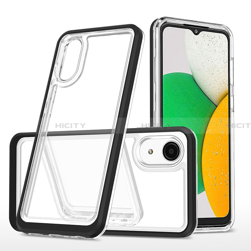 Coque Rebord Contour Silicone et Vitre Transparente Miroir Housse Etui MQ1 pour Samsung Galaxy A03 Core Plus