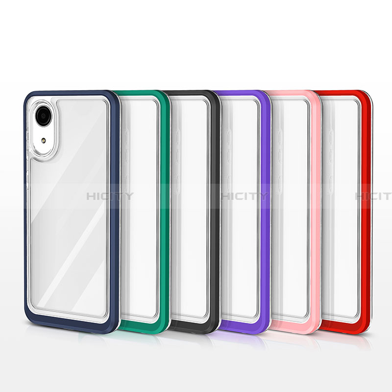 Coque Rebord Contour Silicone et Vitre Transparente Miroir Housse Etui MQ1 pour Samsung Galaxy A03 Core Plus