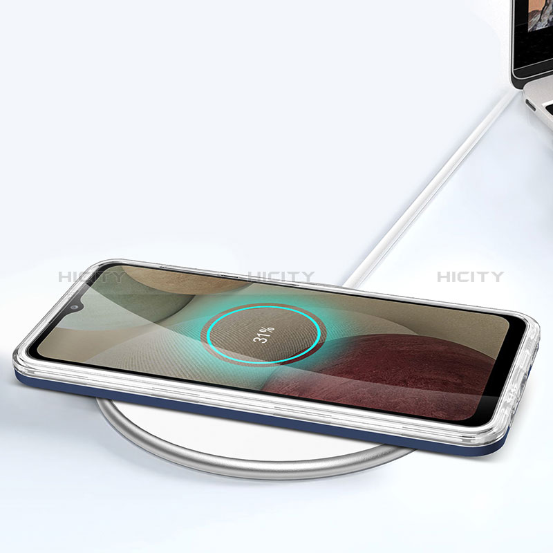 Coque Rebord Contour Silicone et Vitre Transparente Miroir Housse Etui MQ1 pour Samsung Galaxy A12 5G Plus