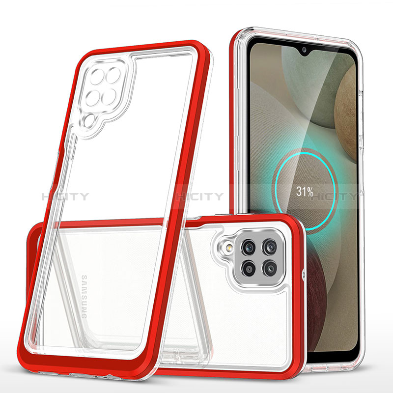 Coque Rebord Contour Silicone et Vitre Transparente Miroir Housse Etui MQ1 pour Samsung Galaxy A12 Nacho Plus