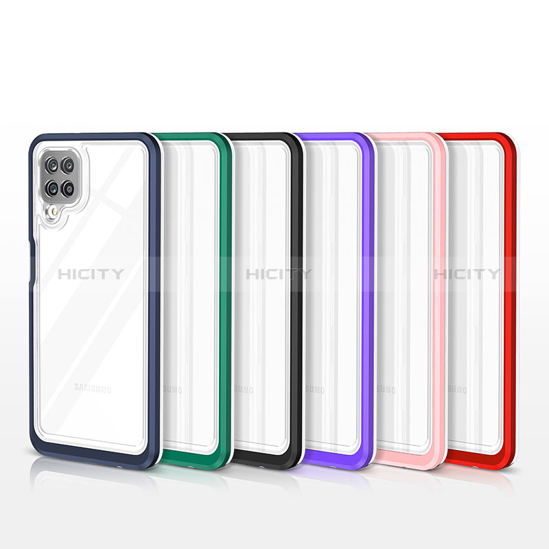 Coque Rebord Contour Silicone et Vitre Transparente Miroir Housse Etui MQ1 pour Samsung Galaxy A12 Plus