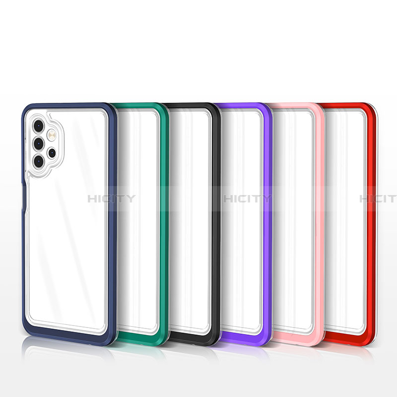 Coque Rebord Contour Silicone et Vitre Transparente Miroir Housse Etui MQ1 pour Samsung Galaxy A32 4G Plus