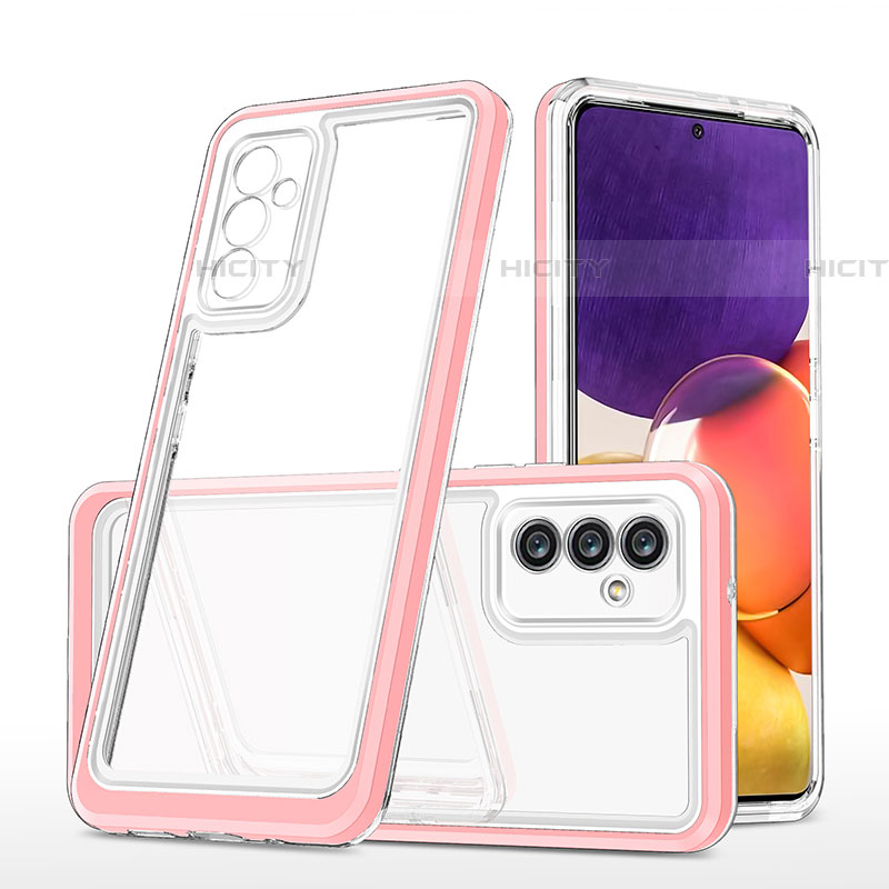 Coque Rebord Contour Silicone et Vitre Transparente Miroir Housse Etui MQ1 pour Samsung Galaxy A34 5G Or Rose Plus