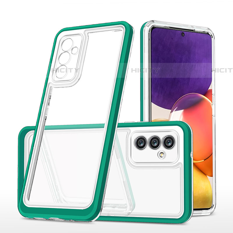 Coque Rebord Contour Silicone et Vitre Transparente Miroir Housse Etui MQ1 pour Samsung Galaxy A34 5G Vert Plus