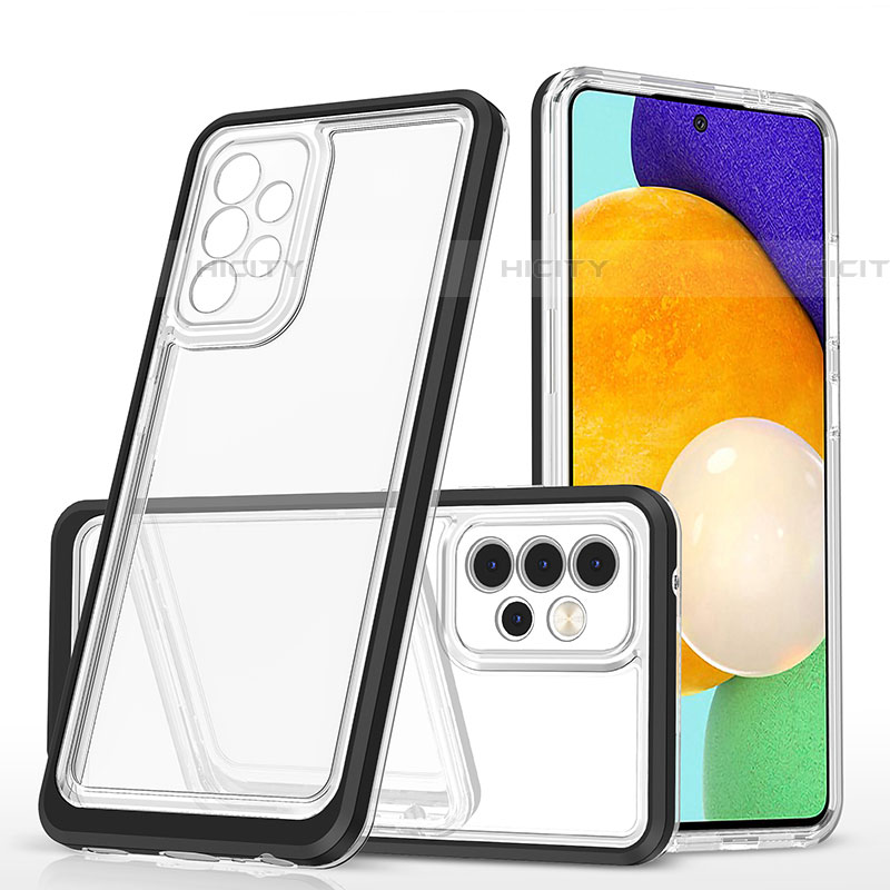 Coque Rebord Contour Silicone et Vitre Transparente Miroir Housse Etui MQ1 pour Samsung Galaxy A52 4G Plus