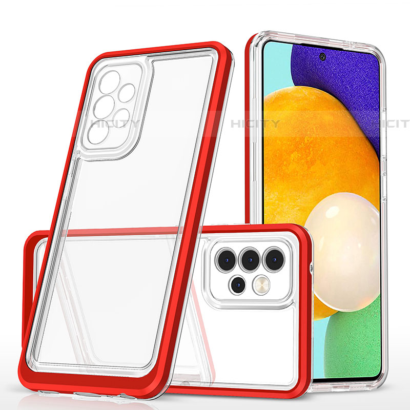 Coque Rebord Contour Silicone et Vitre Transparente Miroir Housse Etui MQ1 pour Samsung Galaxy A52 4G Plus