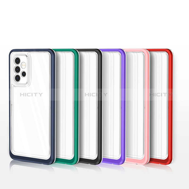 Coque Rebord Contour Silicone et Vitre Transparente Miroir Housse Etui MQ1 pour Samsung Galaxy A52s 5G Plus