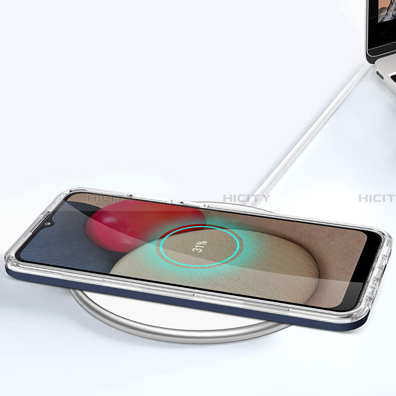 Coque Rebord Contour Silicone et Vitre Transparente Miroir Housse Etui MQ1 pour Samsung Galaxy F02S SM-E025F Plus