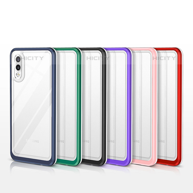 Coque Rebord Contour Silicone et Vitre Transparente Miroir Housse Etui MQ1 pour Samsung Galaxy M02 Plus