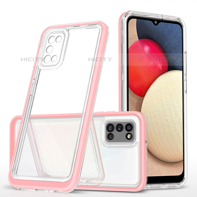 Coque Rebord Contour Silicone et Vitre Transparente Miroir Housse Etui MQ1 pour Samsung Galaxy M02s Plus