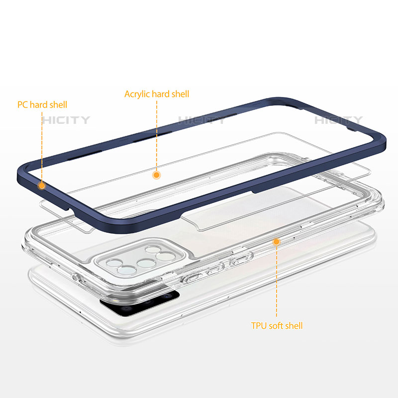 Coque Rebord Contour Silicone et Vitre Transparente Miroir Housse Etui MQ1 pour Samsung Galaxy M02s Plus