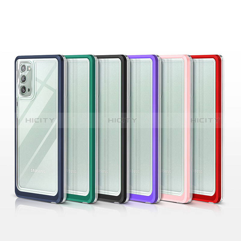 Coque Rebord Contour Silicone et Vitre Transparente Miroir Housse Etui MQ1 pour Samsung Galaxy Note 20 5G Plus