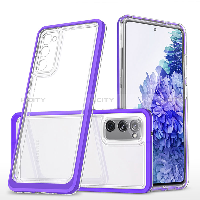 Coque Rebord Contour Silicone et Vitre Transparente Miroir Housse Etui MQ1 pour Samsung Galaxy S20 FE 5G Plus