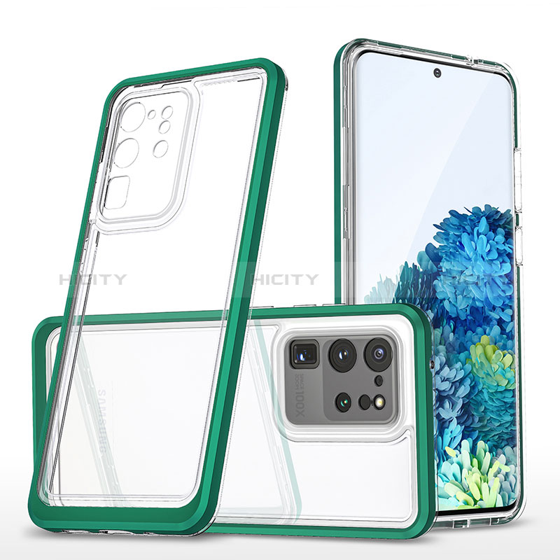 Coque Rebord Contour Silicone et Vitre Transparente Miroir Housse Etui MQ1 pour Samsung Galaxy S20 Ultra 5G Plus