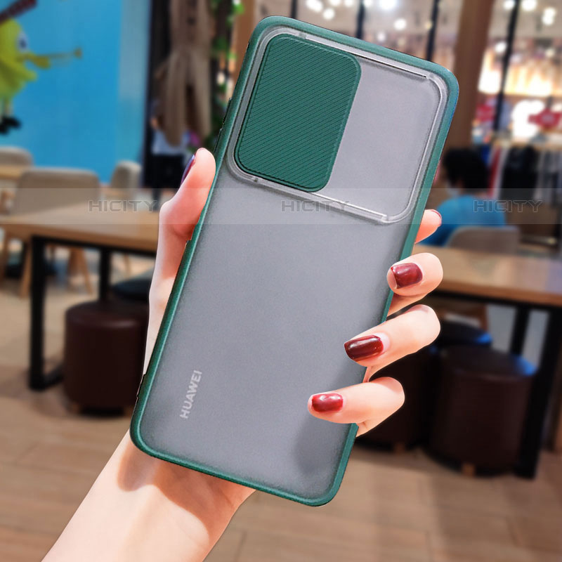 Coque Rebord Contour Silicone et Vitre Transparente Miroir Housse Etui N05 pour Huawei P40 Pro Vert Nuit Plus