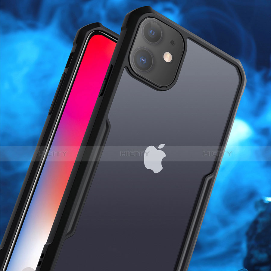 Coque Rebord Contour Silicone et Vitre Transparente Miroir Housse Etui pour Apple iPhone 11 Plus