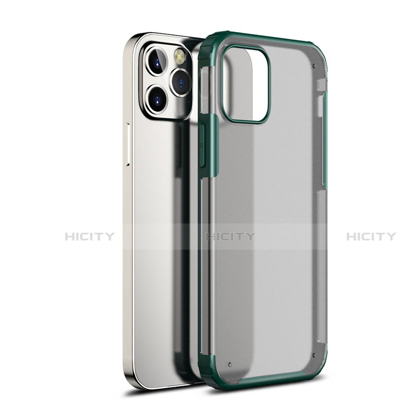 Coque Rebord Contour Silicone et Vitre Transparente Miroir Housse Etui pour Apple iPhone 12 Max Vert Plus