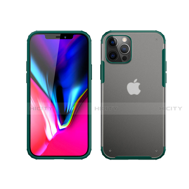 Coque Rebord Contour Silicone et Vitre Transparente Miroir Housse Etui pour Apple iPhone 12 Pro Plus