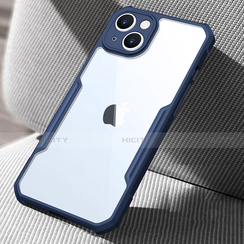 Coque Rebord Contour Silicone et Vitre Transparente Miroir Housse Etui pour Apple iPhone 14 Plus