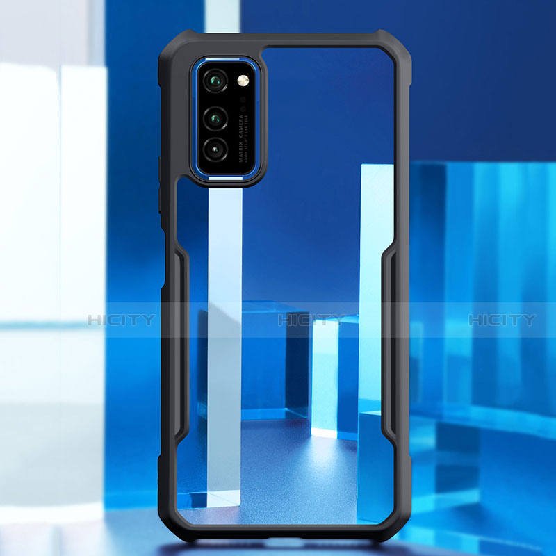 Coque Rebord Contour Silicone et Vitre Transparente Miroir Housse Etui pour Huawei Honor V30 Pro 5G Plus