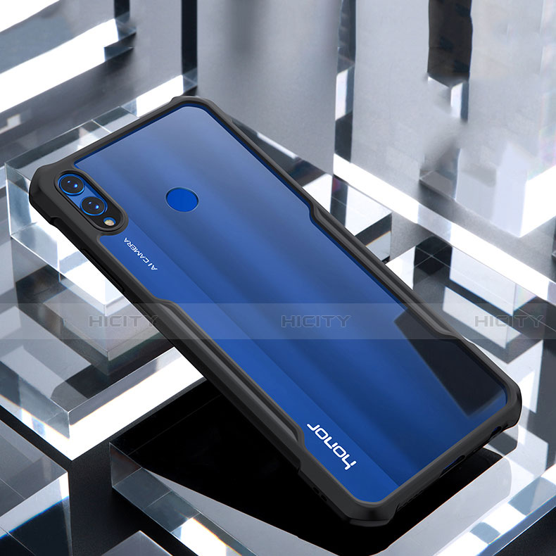 Coque Rebord Contour Silicone et Vitre Transparente Miroir Housse Etui pour Huawei Honor View 10 Lite Noir Plus