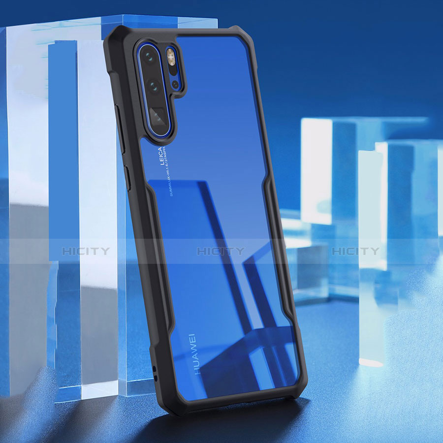 Coque Rebord Contour Silicone et Vitre Transparente Miroir Housse Etui pour Huawei P30 Pro Plus