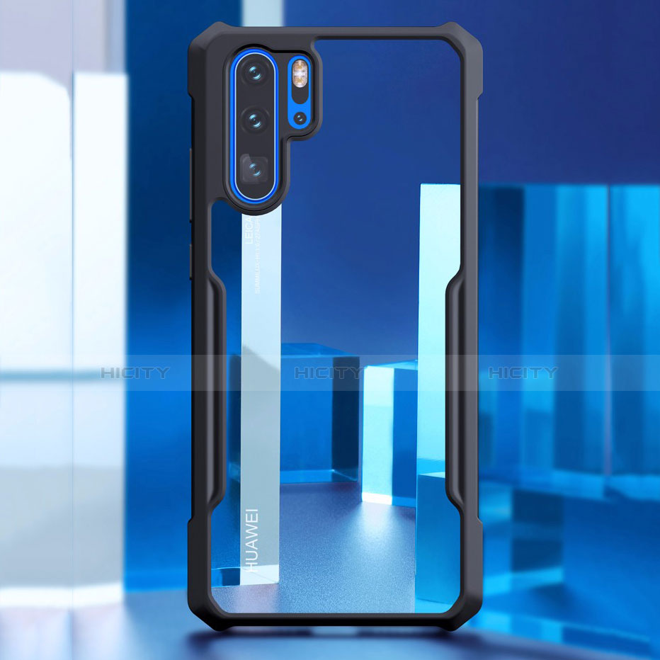 Coque Rebord Contour Silicone et Vitre Transparente Miroir Housse Etui pour Huawei P30 Pro Plus