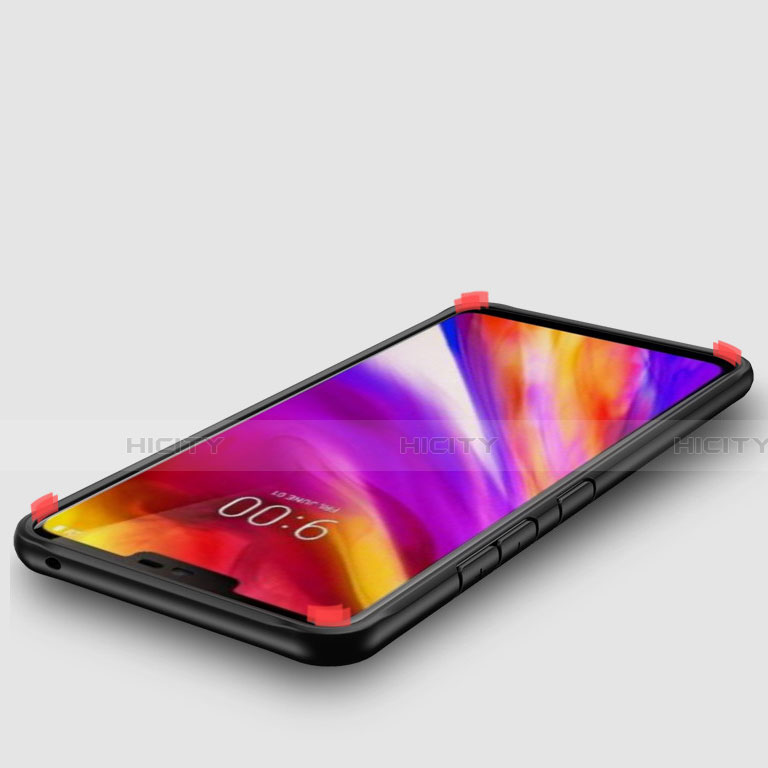 Coque Rebord Contour Silicone et Vitre Transparente Miroir Housse Etui pour LG G7 Plus