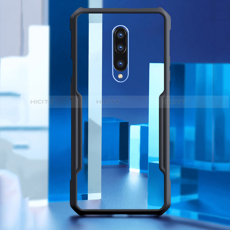 Coque Rebord Contour Silicone et Vitre Transparente Miroir Housse Etui pour OnePlus 7 Pro Plus