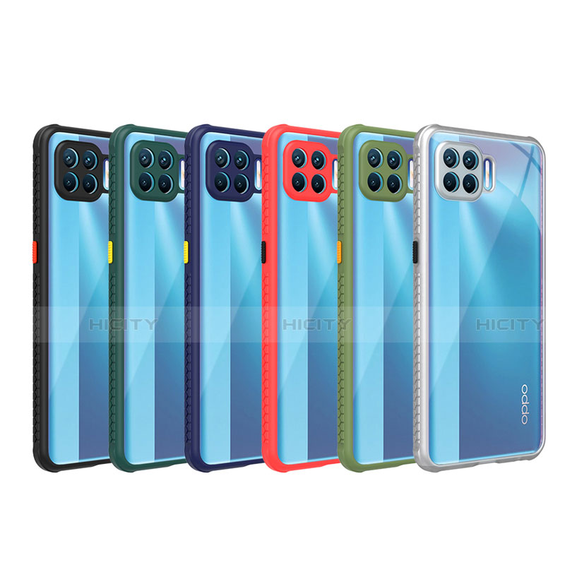 Coque Rebord Contour Silicone et Vitre Transparente Miroir Housse Etui pour Oppo F17 Pro Plus