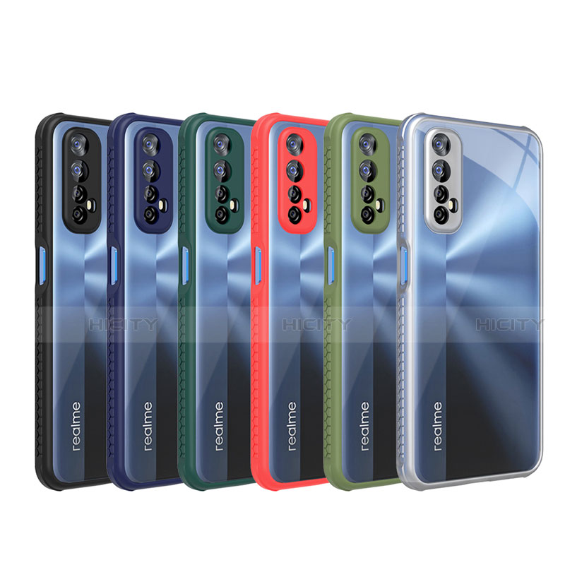 Coque Rebord Contour Silicone et Vitre Transparente Miroir Housse Etui pour Realme Narzo 30 4G Plus