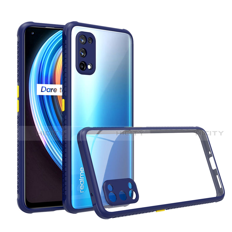 Coque Rebord Contour Silicone et Vitre Transparente Miroir Housse Etui pour Realme Q2 Pro 5G Plus