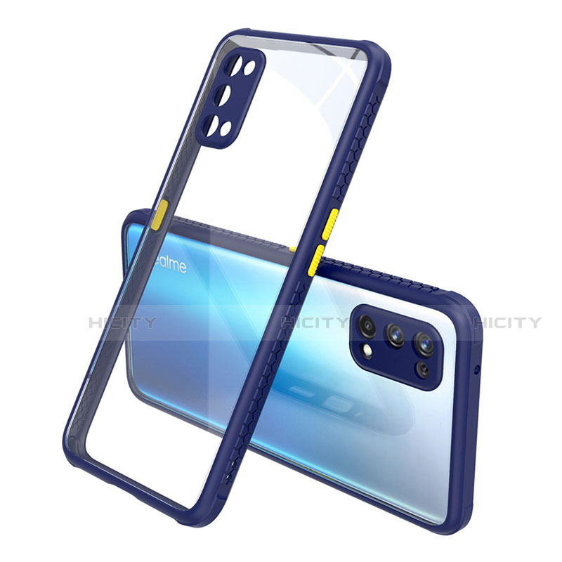 Coque Rebord Contour Silicone et Vitre Transparente Miroir Housse Etui pour Realme Q2 Pro 5G Plus