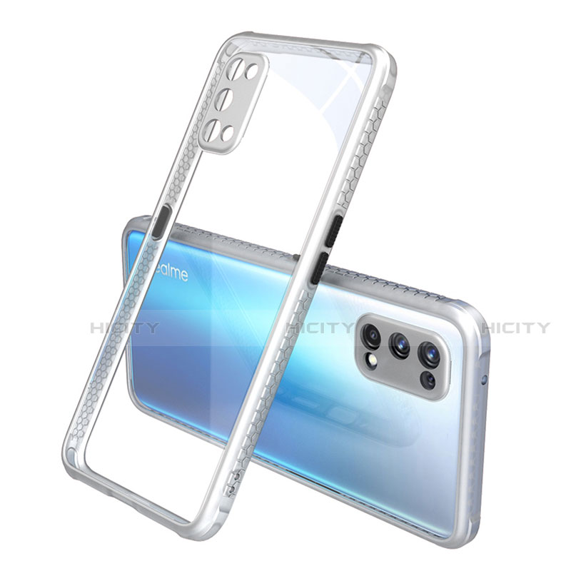 Coque Rebord Contour Silicone et Vitre Transparente Miroir Housse Etui pour Realme Q2 Pro 5G Plus