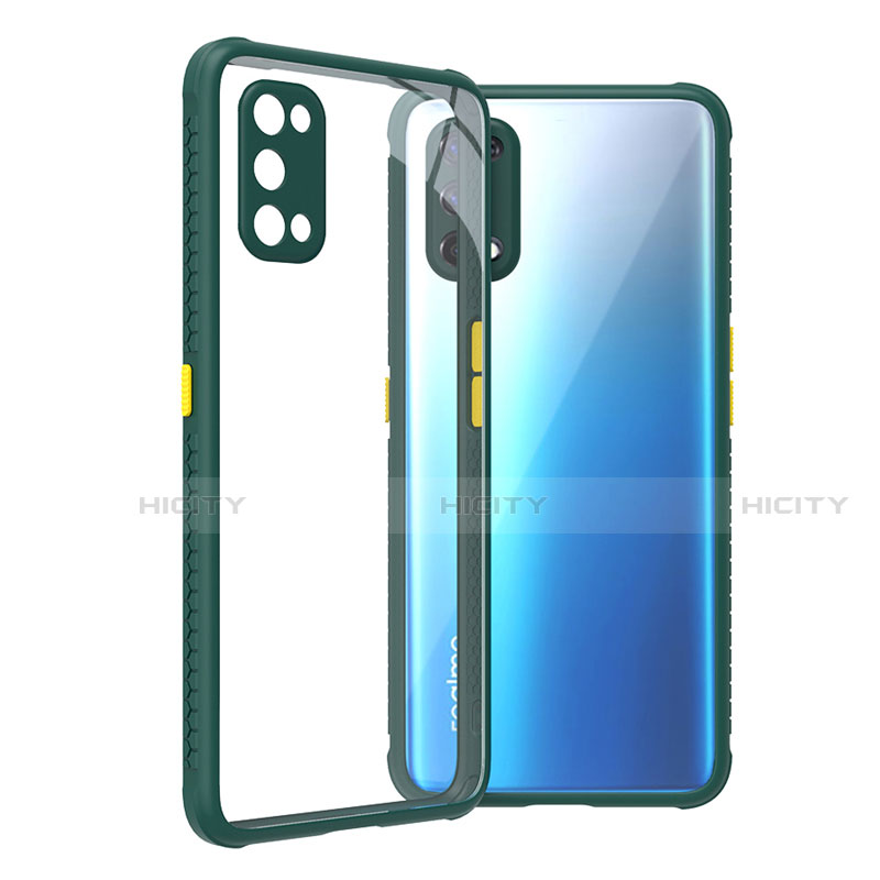 Coque Rebord Contour Silicone et Vitre Transparente Miroir Housse Etui pour Realme Q2 Pro 5G Plus