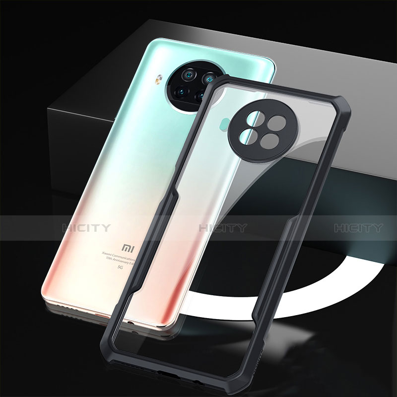 Coque Rebord Contour Silicone et Vitre Transparente Miroir Housse Etui pour Xiaomi Mi 10i 5G Noir Plus