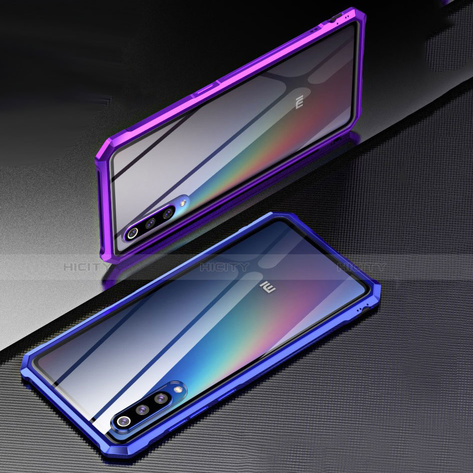 Coque Rebord Contour Silicone et Vitre Transparente Miroir Housse Etui pour Xiaomi Mi 9 Lite Plus