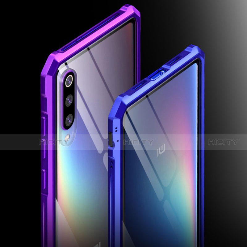 Coque Rebord Contour Silicone et Vitre Transparente Miroir Housse Etui pour Xiaomi Mi 9 Lite Plus