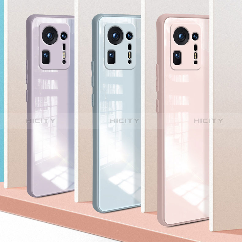 Coque Rebord Contour Silicone et Vitre Transparente Miroir Housse Etui pour Xiaomi Mi Mix 4 5G Plus