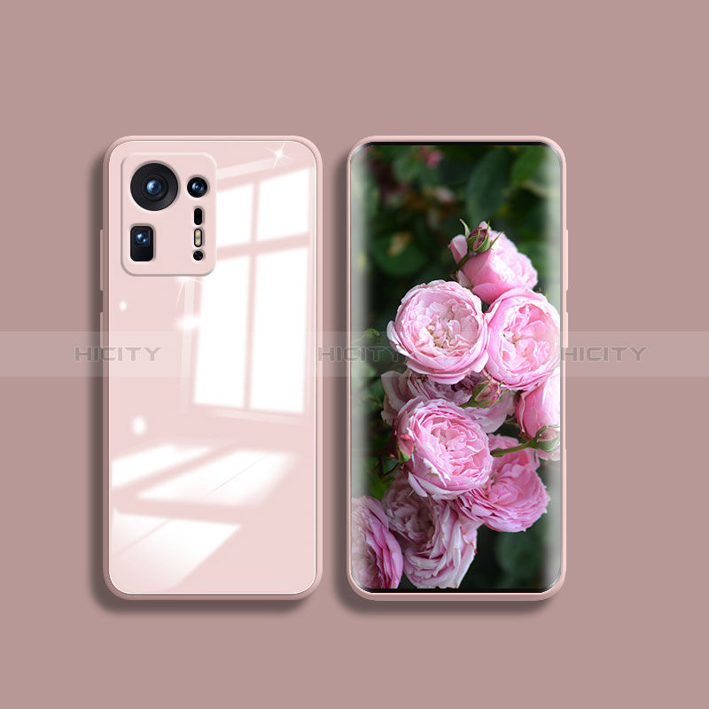 Coque Rebord Contour Silicone et Vitre Transparente Miroir Housse Etui pour Xiaomi Mi Mix 4 5G Plus